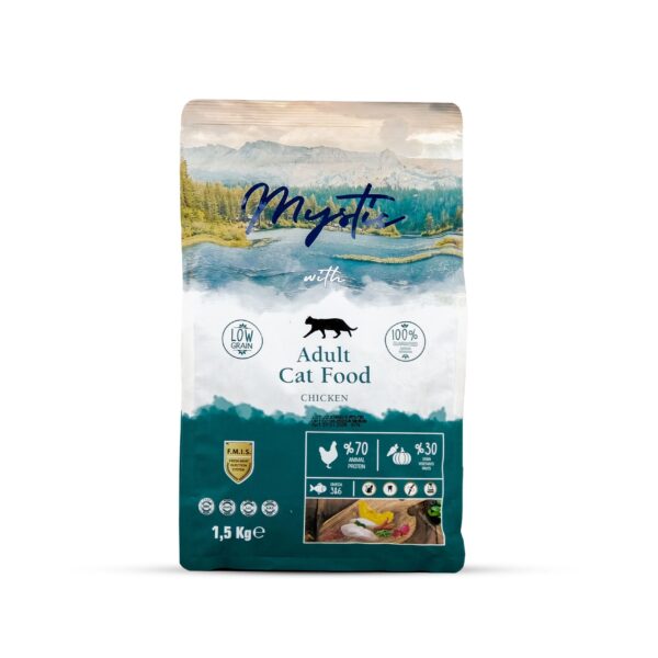 Mystic Low Grain Cat Food Adult Chicken 1.5KG