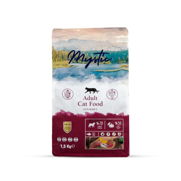 Mystic Low Grain Cat Food Adult Gourmet 1.5KG