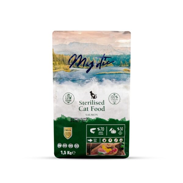 Mystic Low Grain Cat Food Adult Salmon 1.5KG